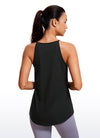 Halter Hip-Length High Neck Tank