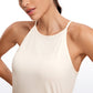 Halter Hip-Length High Neck Tank