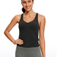 Butterluxe V Neck Waist-Length Tank Racerback