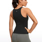 Butterluxe V Neck Waist-Length Tank Racerback