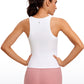 Butterluxe V Neck Waist-Length Tank Racerback