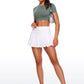 Butterluxe Open Back Cropped Short Sleeves