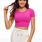 Butterluxe Double Lined Cropped Short Sleeves