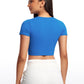 Butterluxe Double Lined Cropped Short Sleeves