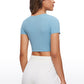 Butterluxe Double Lined Cropped Short Sleeves