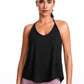 Lightweight Halter Tie Back Tank V Neck