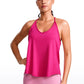 Lightweight Halter Tie Back Tank V Neck