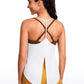 Lightweight Halter Tie Back Tank V Neck