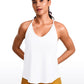 Lightweight Halter Tie Back Tank V Neck