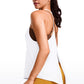 Lightweight Halter Tie Back Tank V Neck