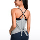 Lightweight Halter Tie Back Tank V Neck