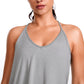 Lightweight Halter Tie Back Tank V Neck