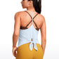 Lightweight Halter Tie Back Tank V Neck