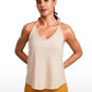 Lightweight Halter Tie Back Tank V Neck