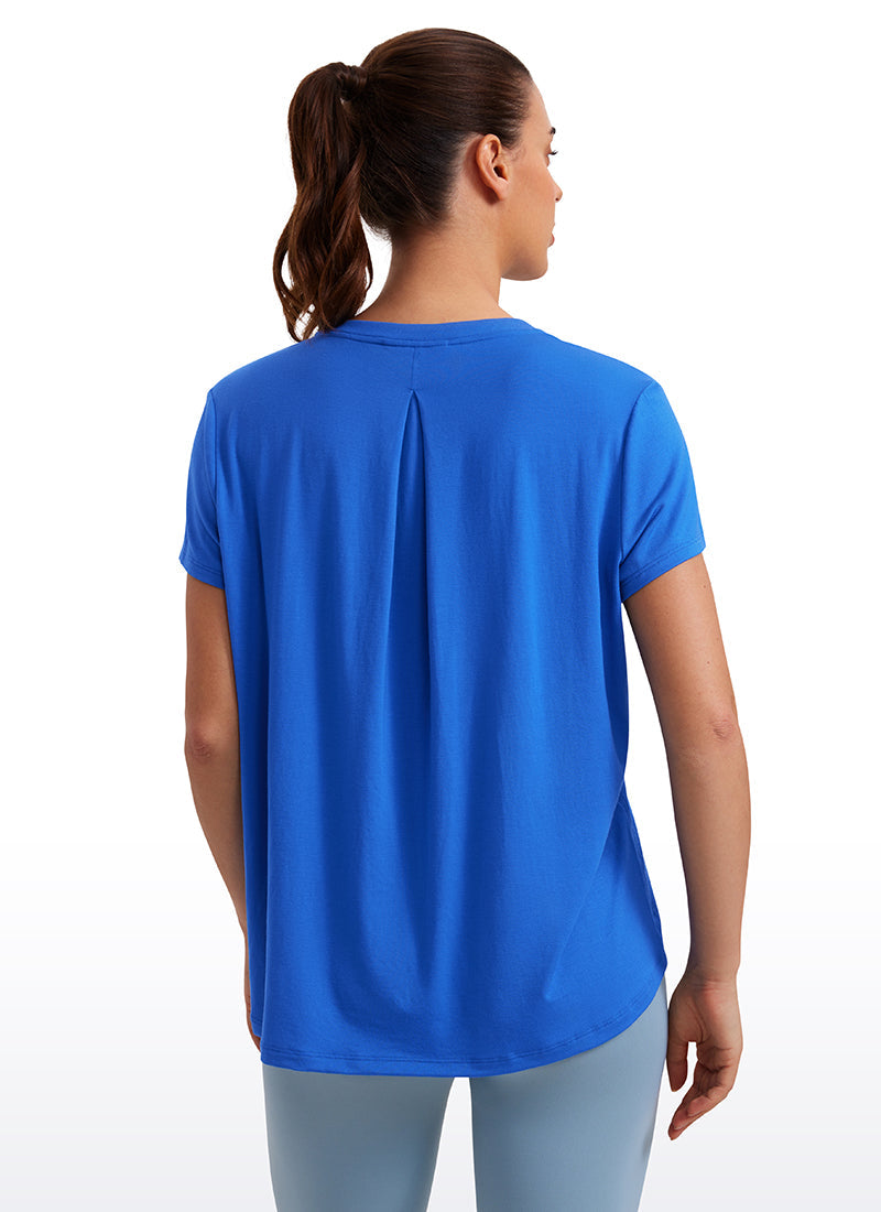 Flowy Yoga Short Sleeves Crew Neck