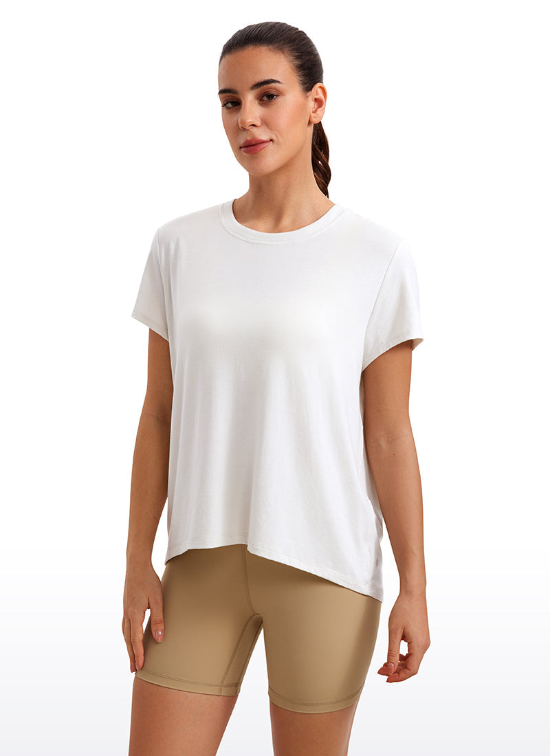 Flowy Yoga Short Sleeves Crew Neck