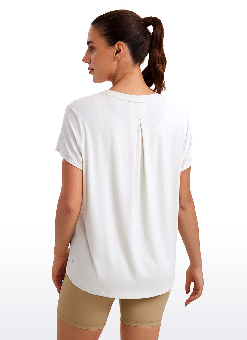 Flowy Yoga Short Sleeves Crew Neck