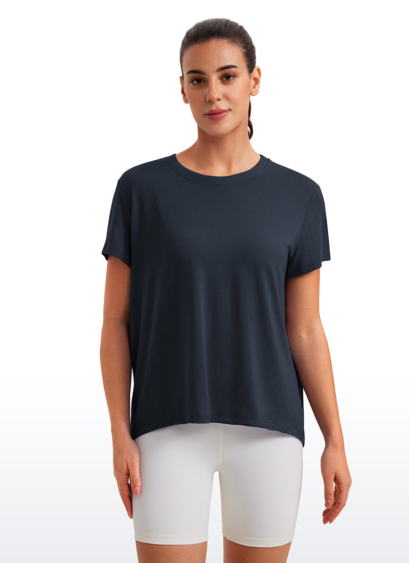 Flowy Yoga Short Sleeves Crew Neck