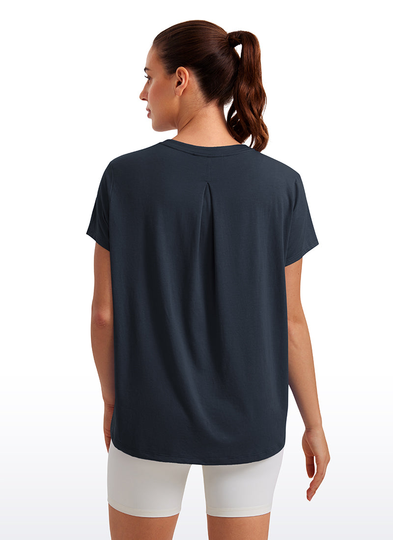 Flowy Yoga Short Sleeves Crew Neck