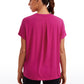 Flowy Yoga Short Sleeves Crew Neck