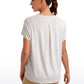 Flowy Yoga Short Sleeves Crew Neck