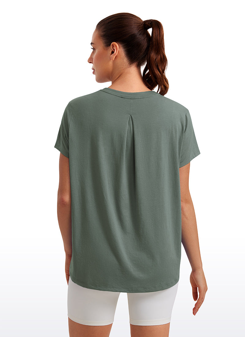 Flowy Yoga Short Sleeves Crew Neck