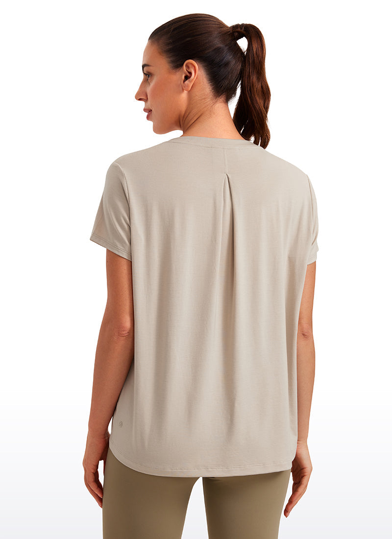 Flowy Yoga Short Sleeves Crew Neck