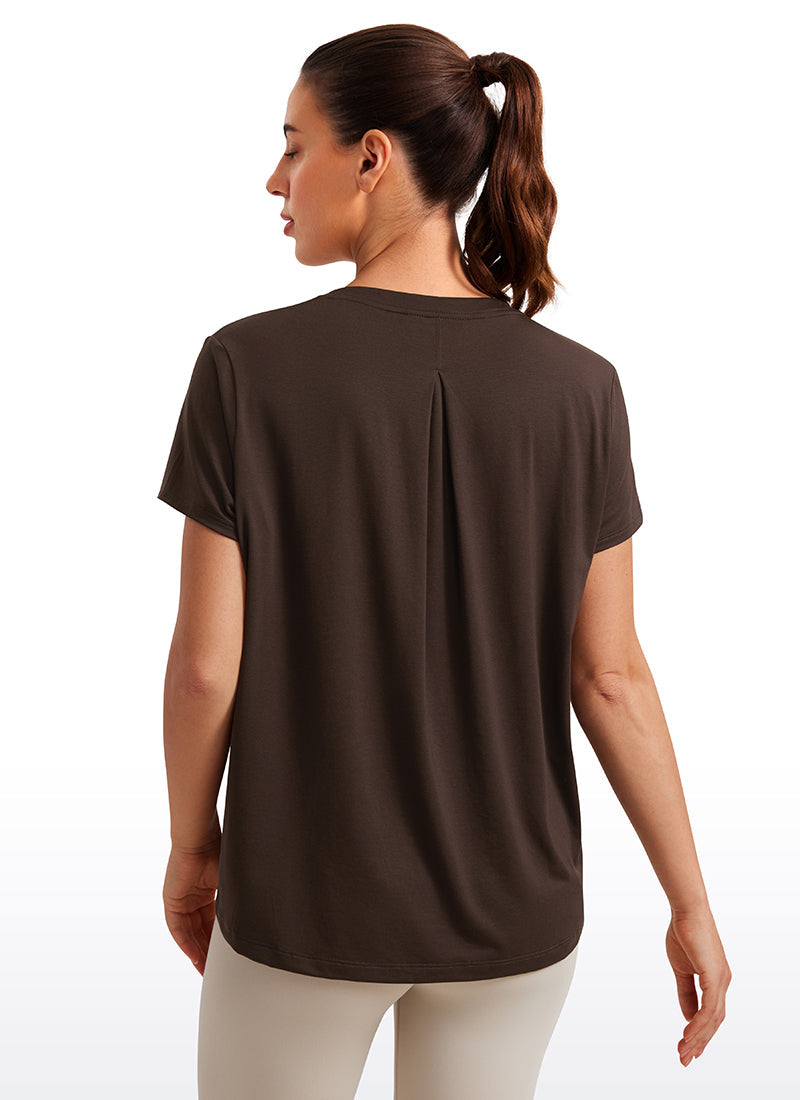 Flowy Yoga Short Sleeves Crew Neck