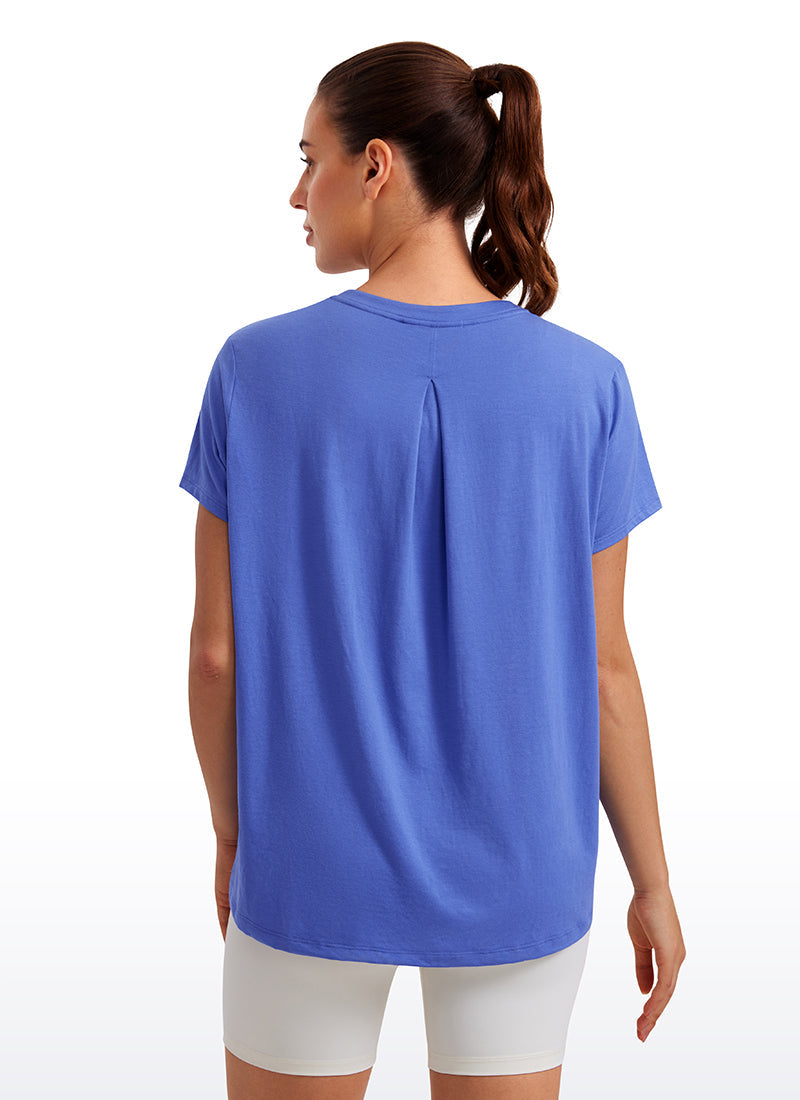 Flowy Yoga Short Sleeves Crew Neck