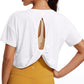 Open Back Cropped Short Sleeves