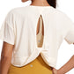 Open Back Cropped Short Sleeves