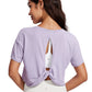 Open Back Cropped Short Sleeves