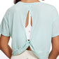 Open Back Cropped Short Sleeves