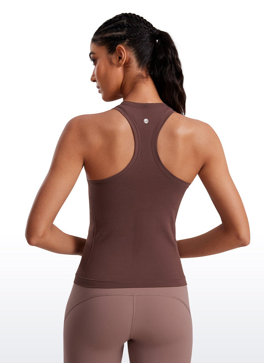 Seamless High Crewneck Racerback Tanks