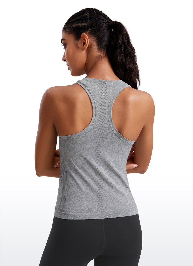 Seamless High Crewneck Racerback Tanks