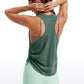 Pima Cotton High Neck Ruched Sides Tank Racerback