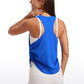 Pima Cotton High Neck Ruched Sides Tank Racerback