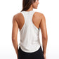 Pima Cotton High Neck Ruched Sides Tank Racerback