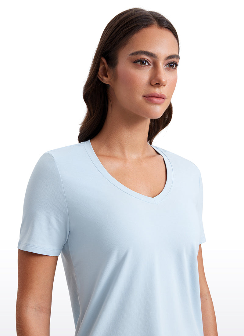 Pima Cotton Pro Short Sleeves V Neck