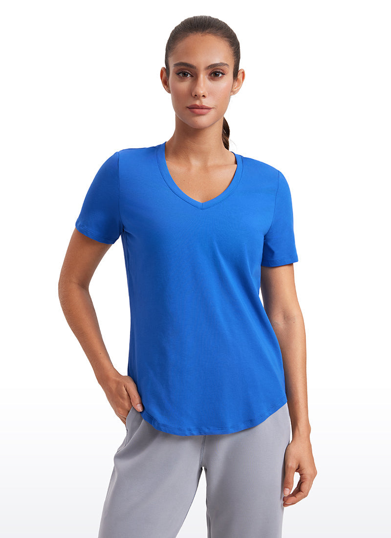 Pima Cotton Pro Short Sleeves V Neck