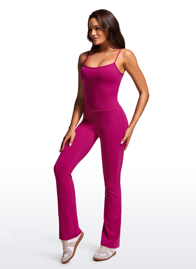 Butterluxe Flare Jumpsuits Build-in Bra Bodysuits 30''