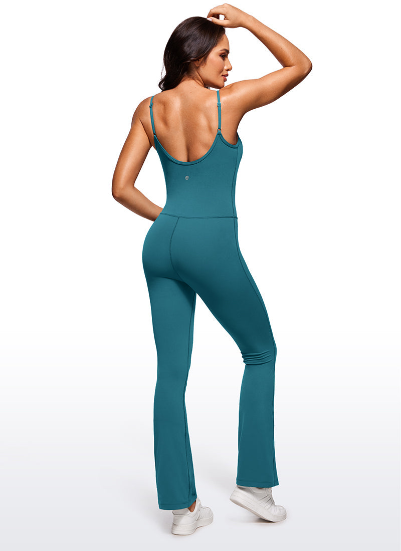 Butterluxe Flare Jumpsuits Build-in Bra Bodysuits 30''