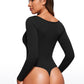 Butterluxe Square Neck Long Sleeve Bodysuits