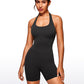 Butterluxe Halter Backless Athletic Rompers 6''