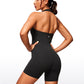 Butterluxe Halter Backless Athletic Rompers 6''