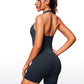 Butterluxe Halter Backless Athletic Rompers 6''