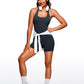 Butterluxe Halter Backless Athletic Rompers 6''