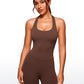 Butterluxe Halter Backless Athletic Rompers 6''