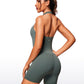 Butterluxe Halter Backless Athletic Rompers 6''