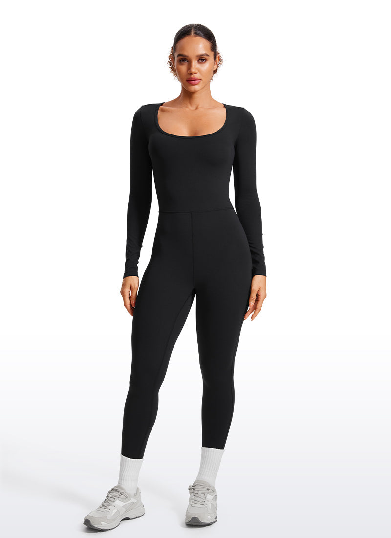 Butterluxe Scoop Neck Long Sleeve Jumpsuits  25"